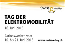 Erster Schweizer Tag der Elektromobilität am 16. Juni 2015