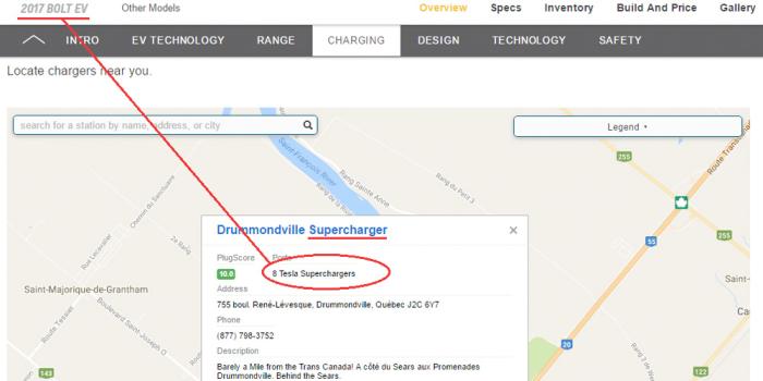 Ladekarte Chevy Bolt Fail