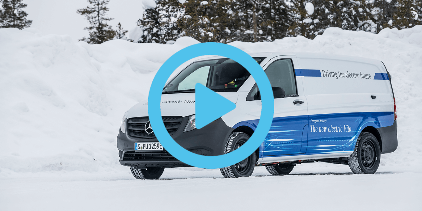Mercedes benz evito winter tests schweden sweden video