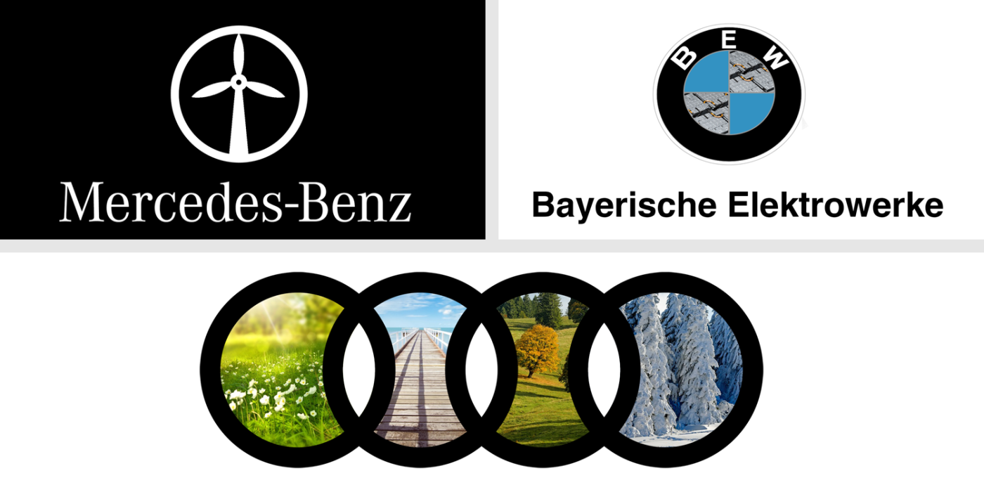Audi bmw mercedes benz april collage
