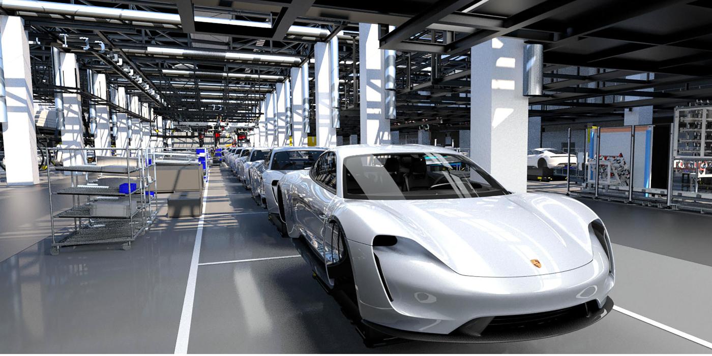 Porsche taycan fertigung produktion zuffenhausen