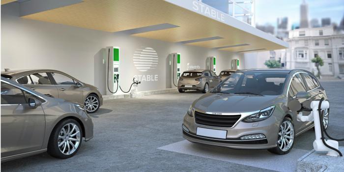 Electrify america stable roboter ladearm selbstfahrende autos