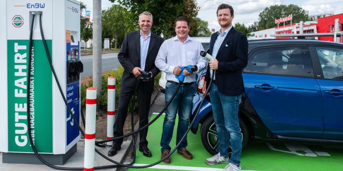 Enbw hagebau ladestation schnelllder