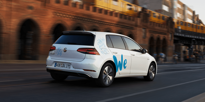 Volkswagen we share weshare carsharing e golf min