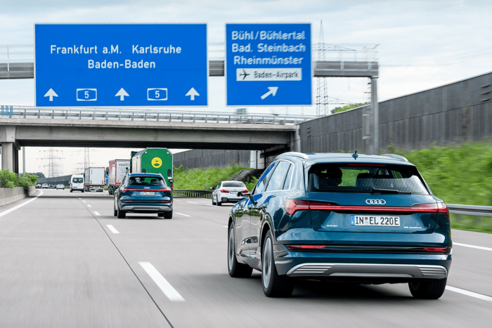 Audi e tron quattro autobahn motorway highway min e