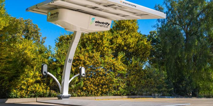 Electrify america envision solar ladestation