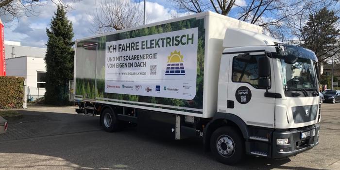 Fraunhofer ise lade pv elektro lkw solar
