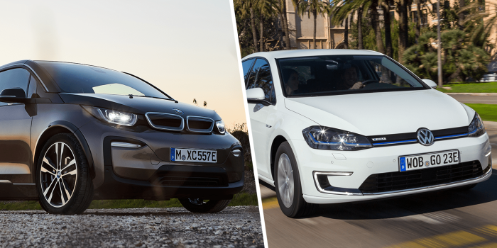 Bmw i3 volkswagen e golf collage min