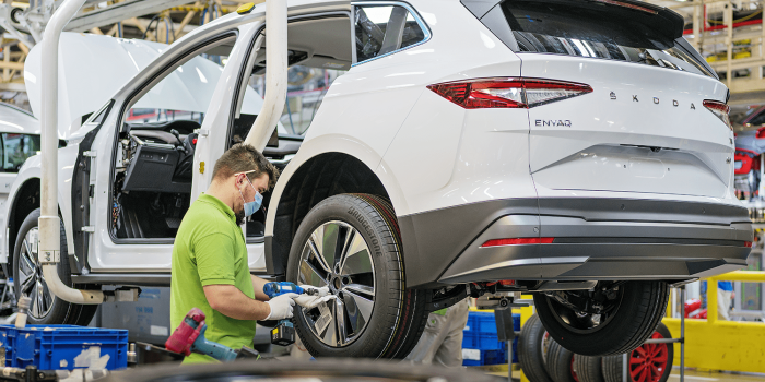 Skoda enyaq iv produktion production min