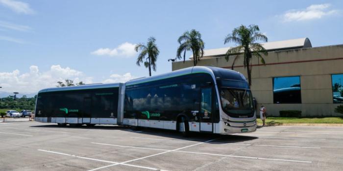 BYD Marcopolo Elektro Gelenkbus Brasilien