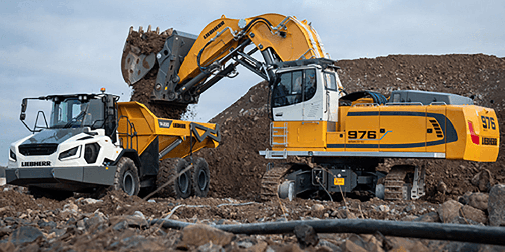 Liebherr r e elektro bagger electric excavator min