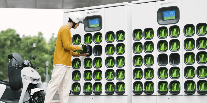 Gogoro batterie tausch battery swap min