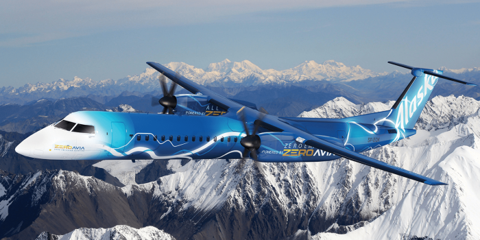 Zeroavia brennstoffzellen flugzeug fuel cell aircraft alaska air min