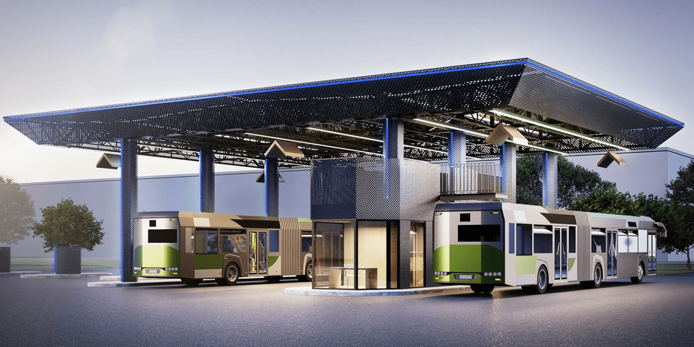 Solaris elektrobus electric bus ladestation charging station min