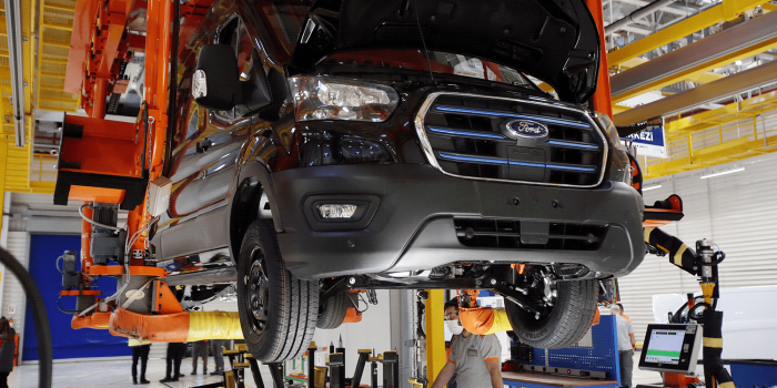 Ford e transit e transporter electric transporter produktion production min