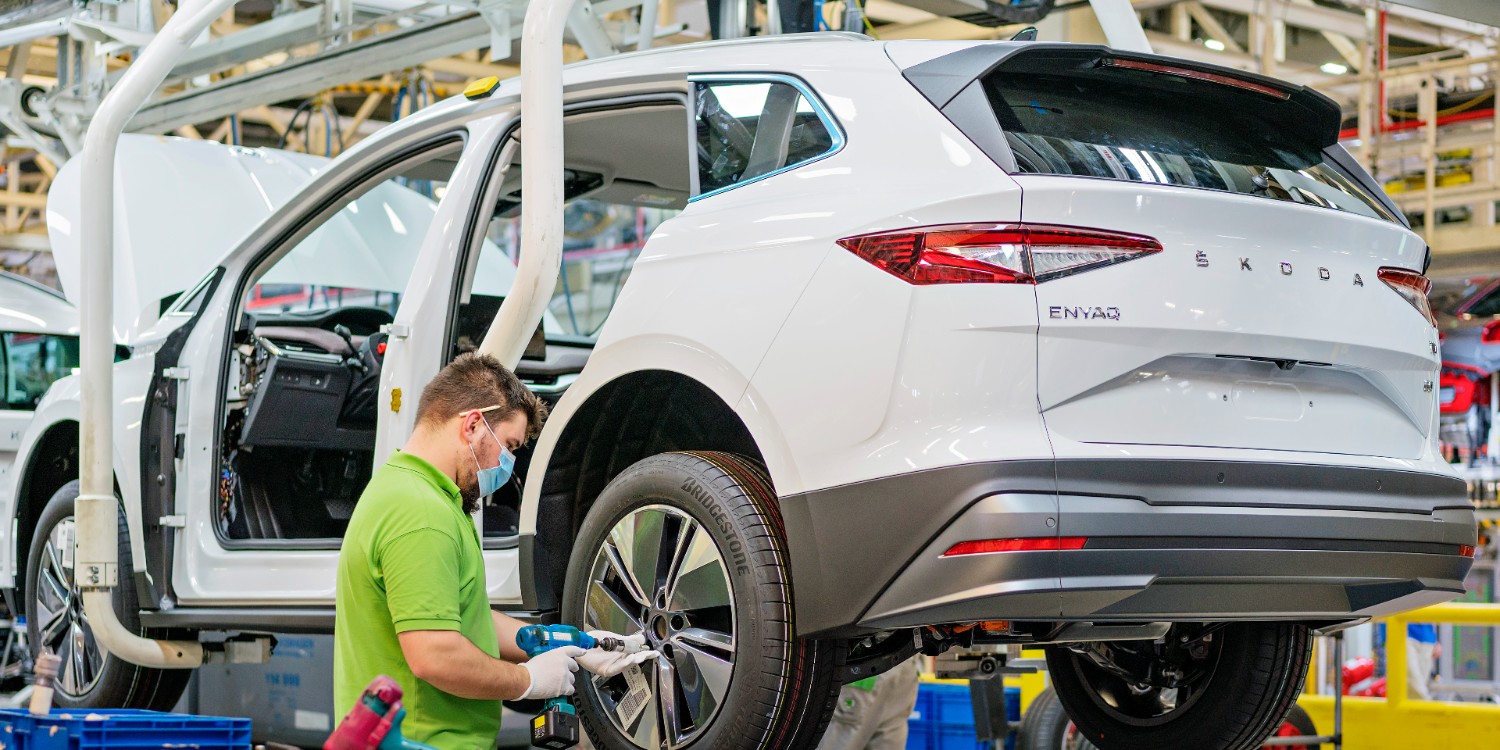 Skoda Enyaq Produktion Verfolgen