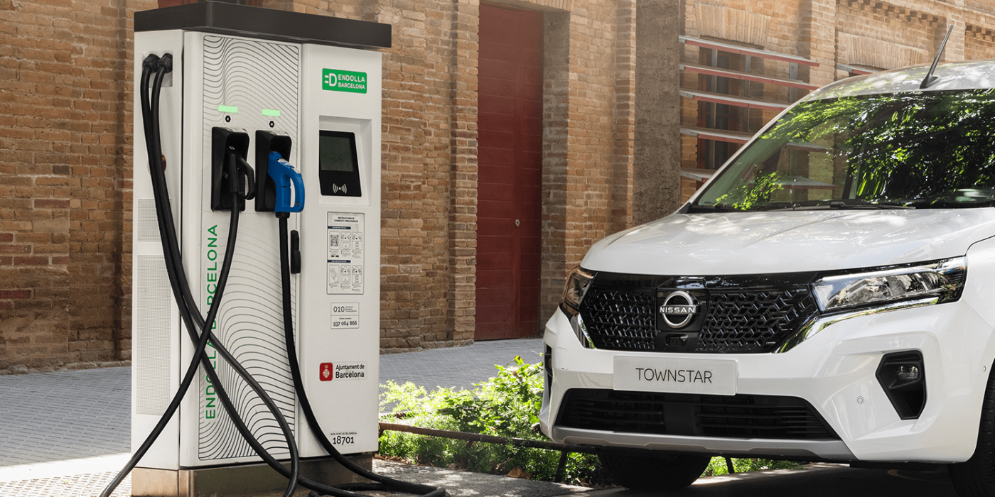 Nissan townstar ev endolla barcelona ladestation charging station spanien spain min