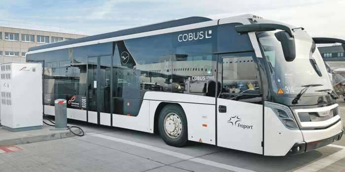 Cobus elektrobus electric bus fraport flughafen frankfurt min