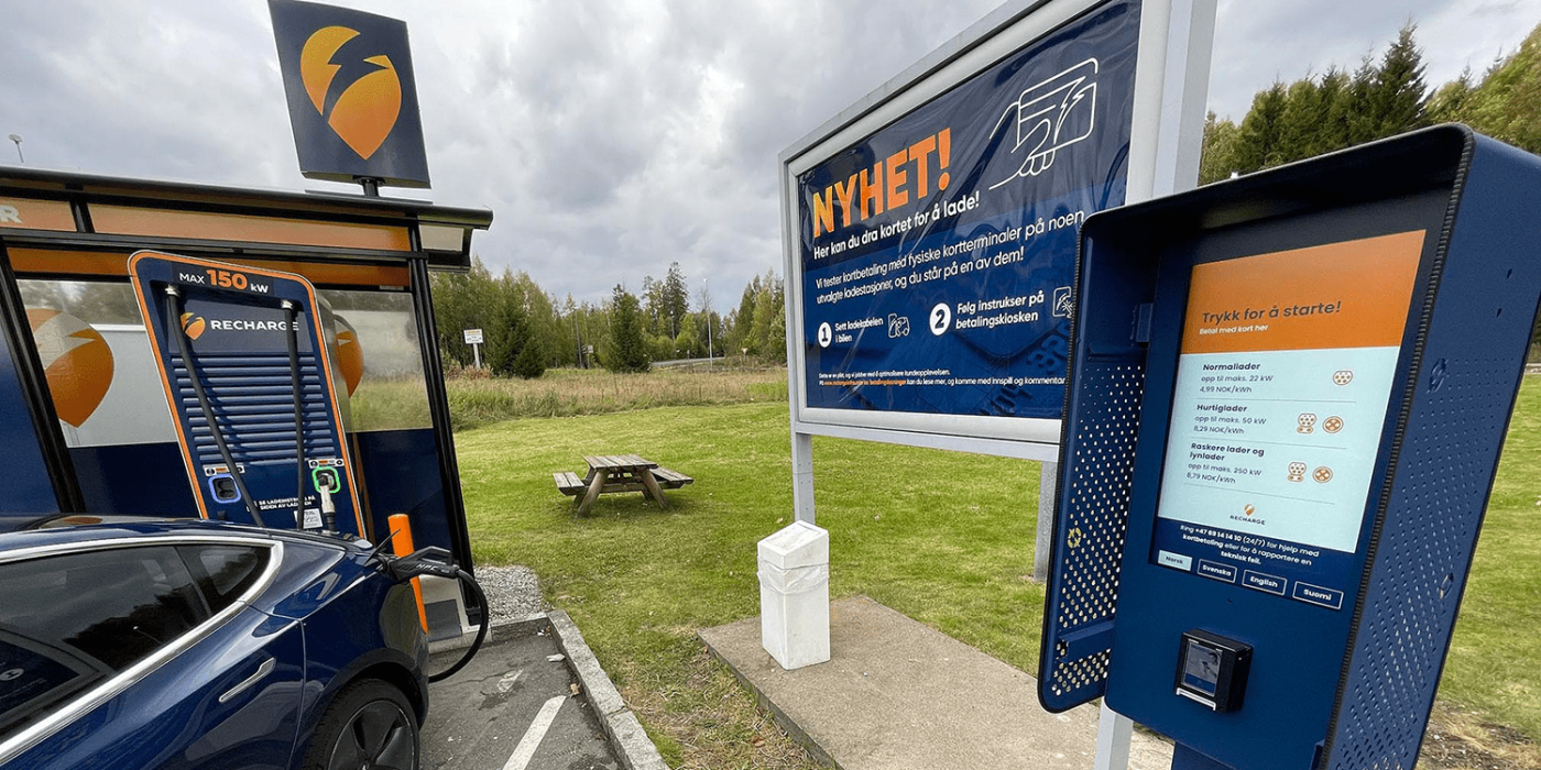 Recharge ladestation charging station norwegen norway min