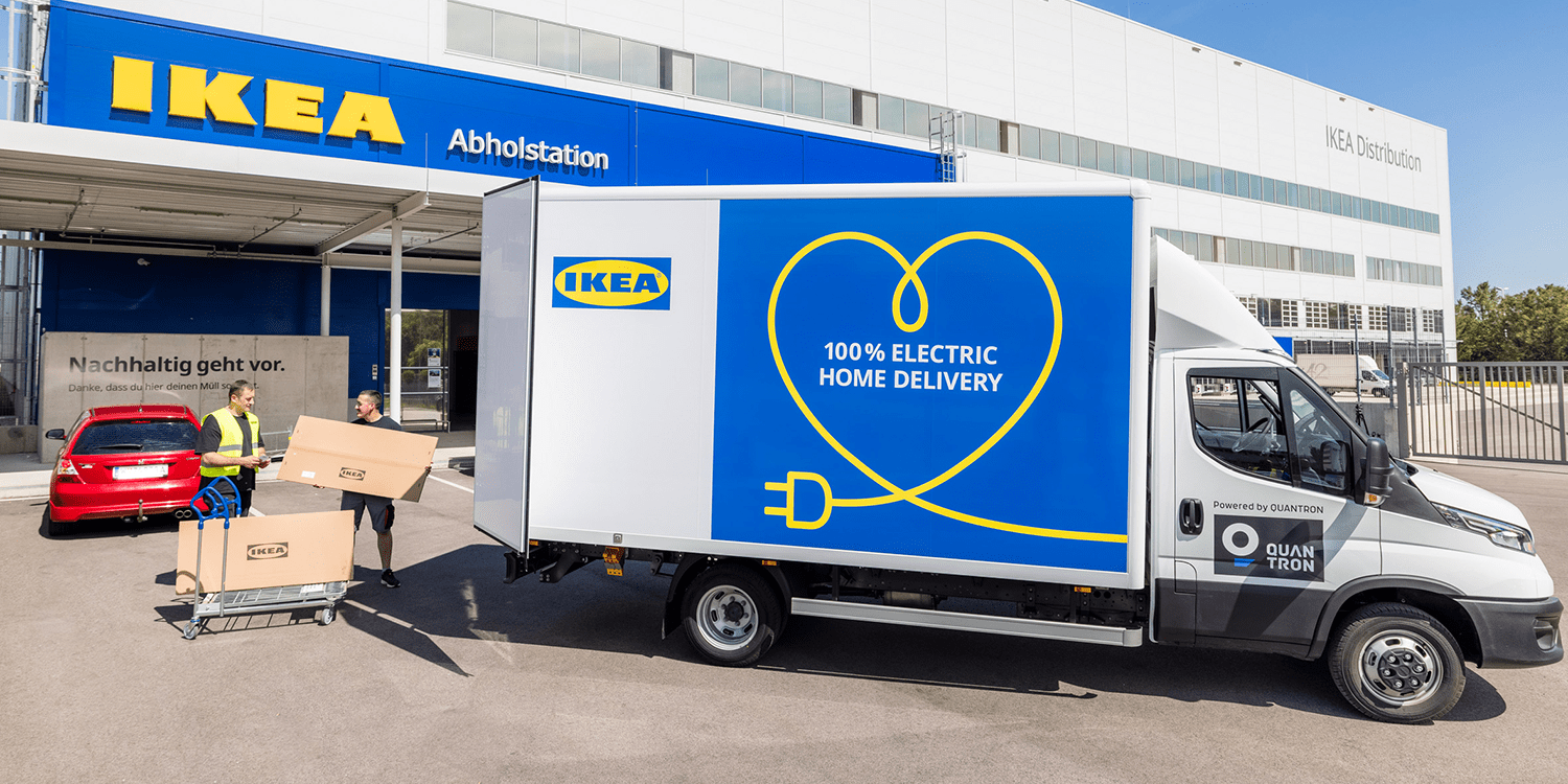 Österreich Ikea flottet ETransporter in Salzburg ein