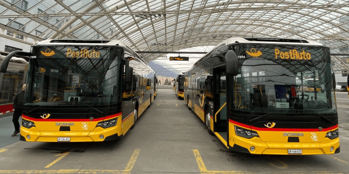 Postauto elektrobus electric bus scania schweiz switzerland min