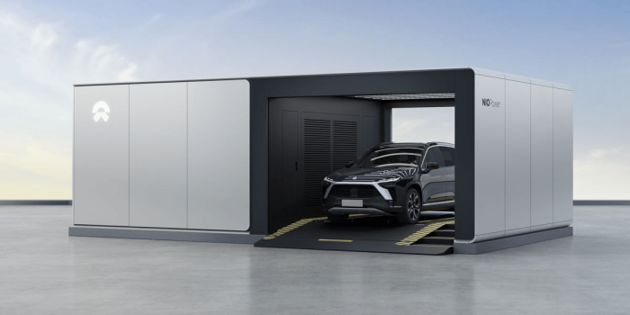 Nio akku tausch battery swap min