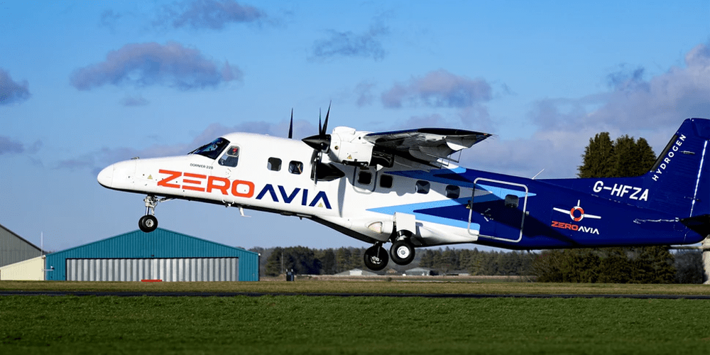 Zeroavia e flugzeug electric aircraft brennstoffzelle fuel cell min