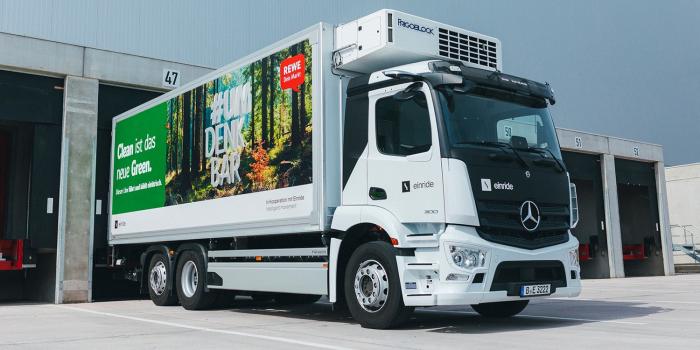 Mercedes benz eactros e lkw electric truck rewe einride min