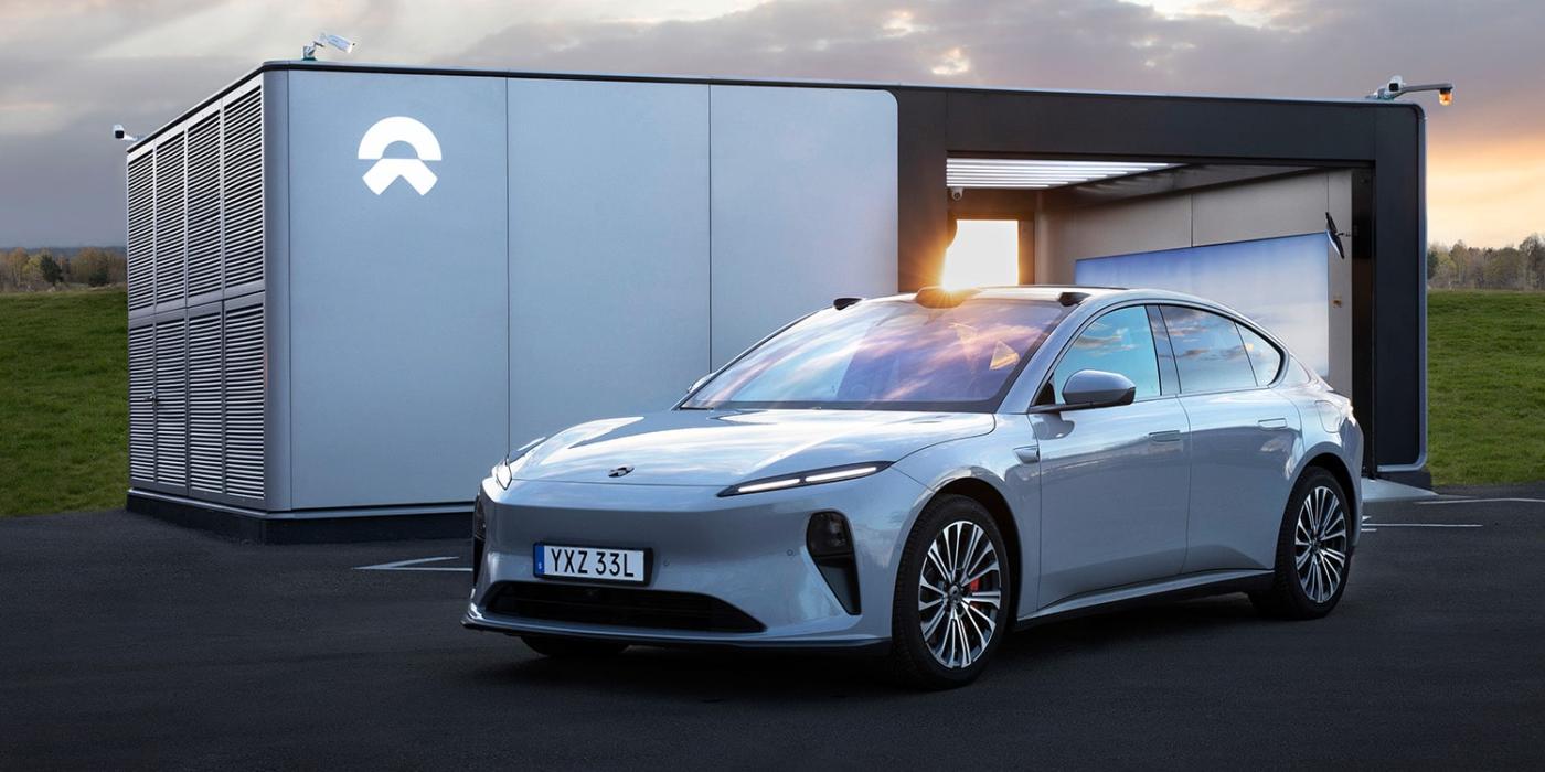 Nio akku tausch battery swap et5 mariestad schweden sweden min e