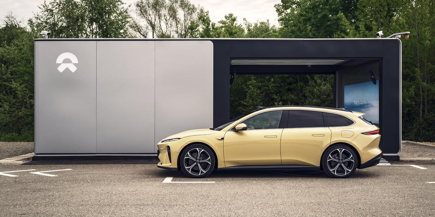 Nio et5 touring akku tausch battery swap min e