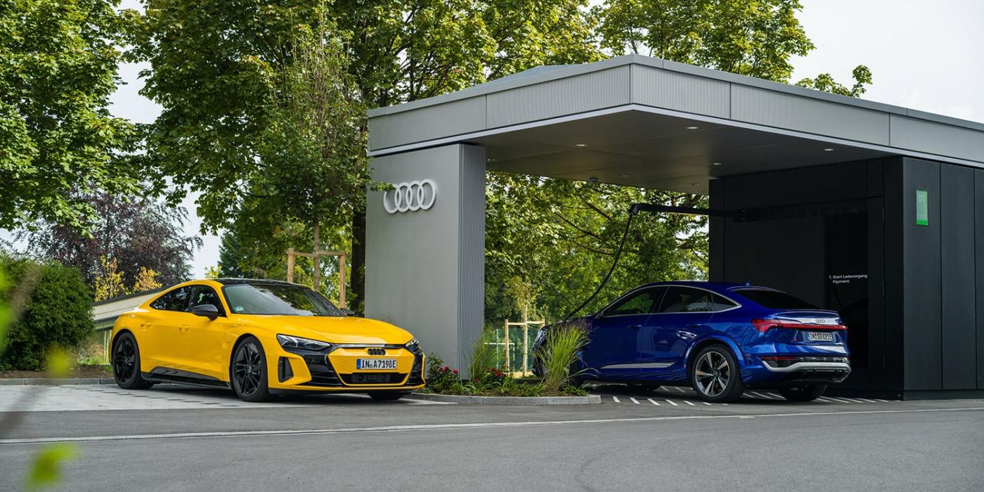 Audi charging hub ladestation charging station min