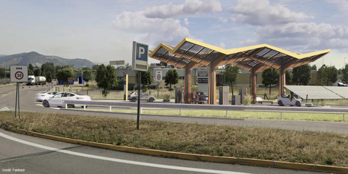 Fastned ladestation charging station italien italy brescia est min