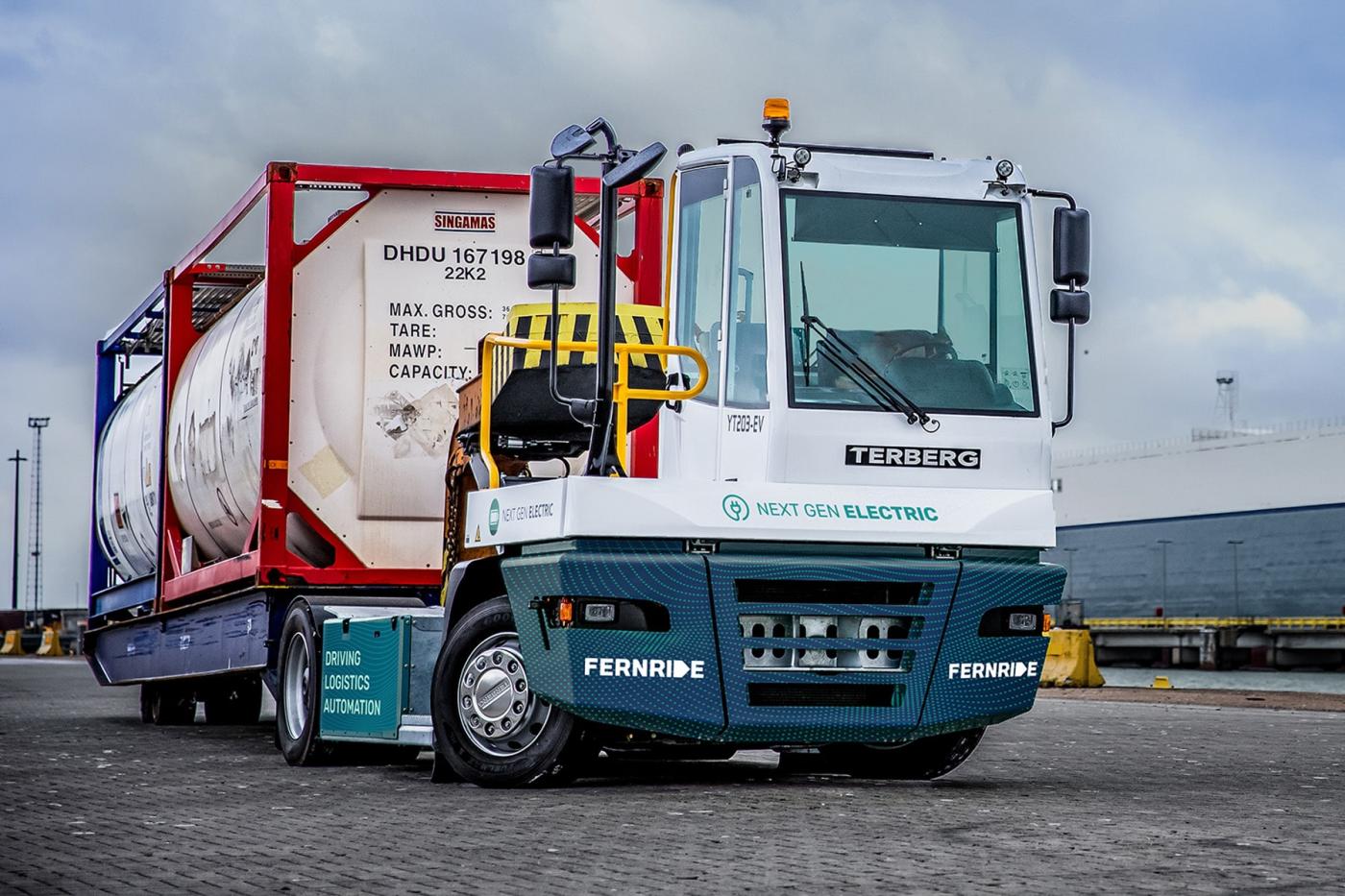 Fernride terberg yt203ev e lkw electric truck hafen harbour min