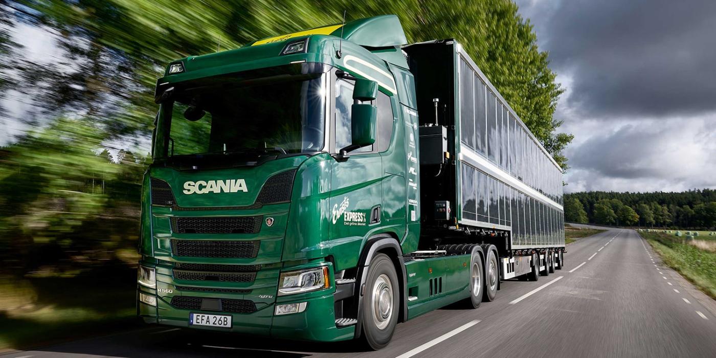 Scania hybrid lkw hybrid truck solar min