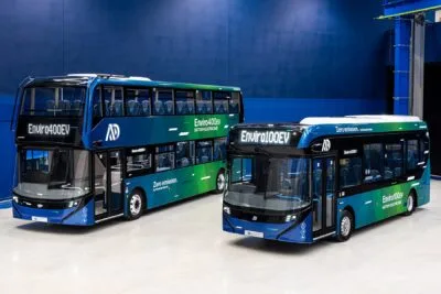 Alexander dennis enviro400ev and enviro100ev elektrobus electric bus grossbritannien uk min