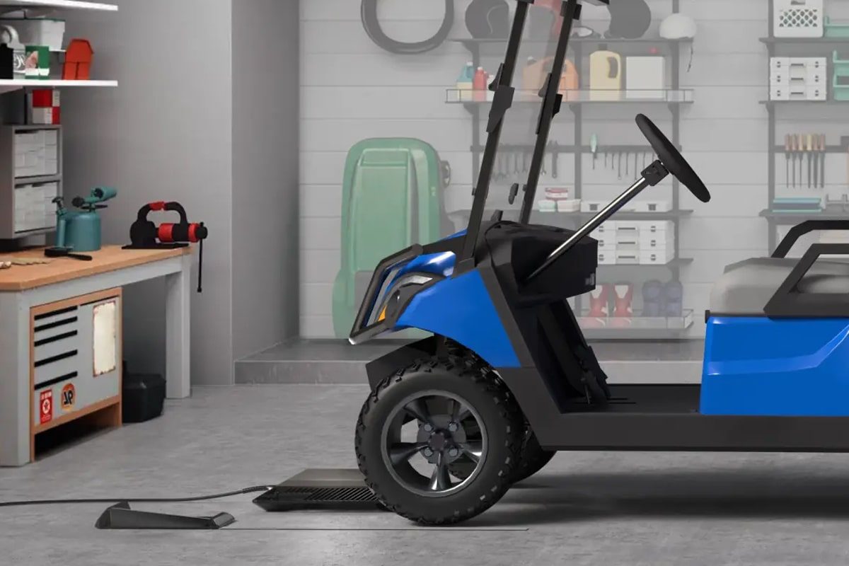Witricity induktives laden inductive charging golfcart golf cart min