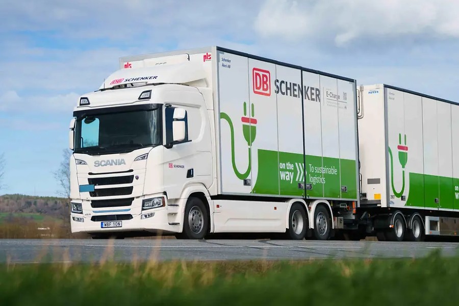 db schenker scania r450e e lkw 2024