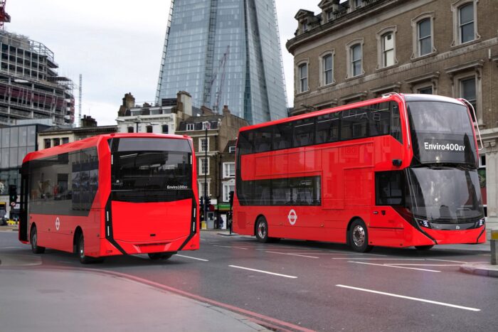 alexander dennis enviro100ev enviro400 ev elektrobus electric bus transport for london grossbritannien uk 2024 01 min