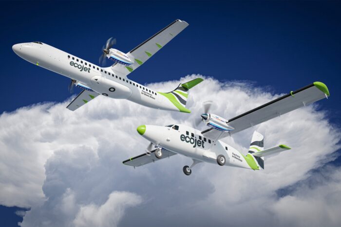 ecojet und zeroavia wasserstoffelektrische flugzeuge