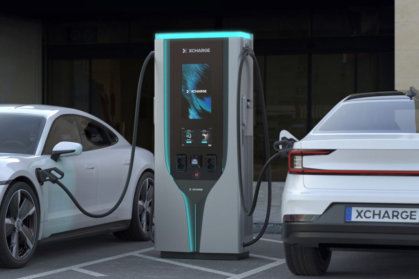 xcharge c7 slim ladestation charging station min