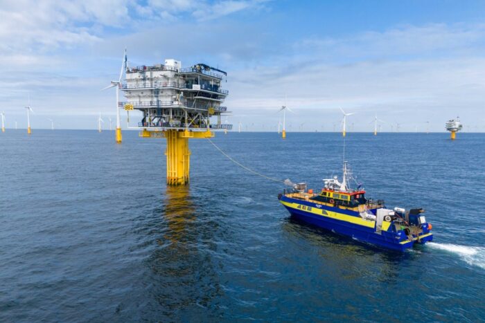 parkwind mrj offshore ladestation e schiffe nordsee 2024