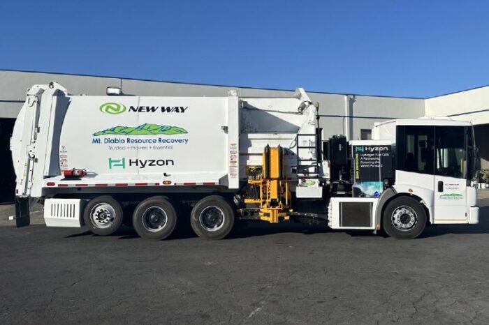 hyzon h2 lkw fcev müllauto usa 2024