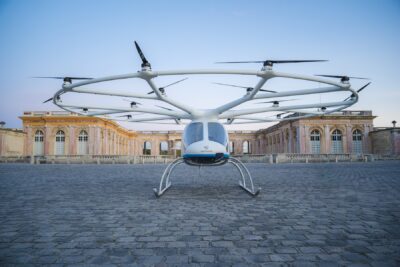 volocopter 2x in front of the grand trianon versailles
