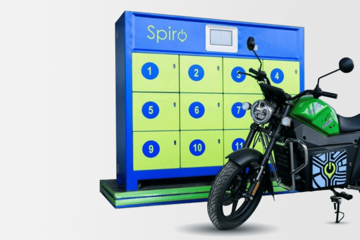 Spiro e motorrad und batterietausch station