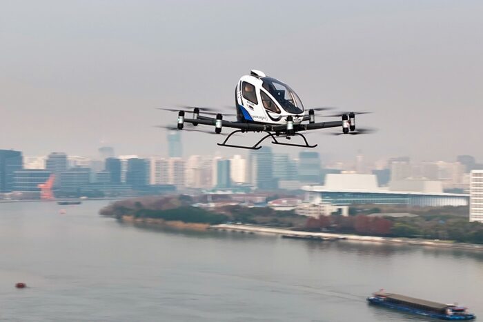 Ehang eh s flugtaxi evtol