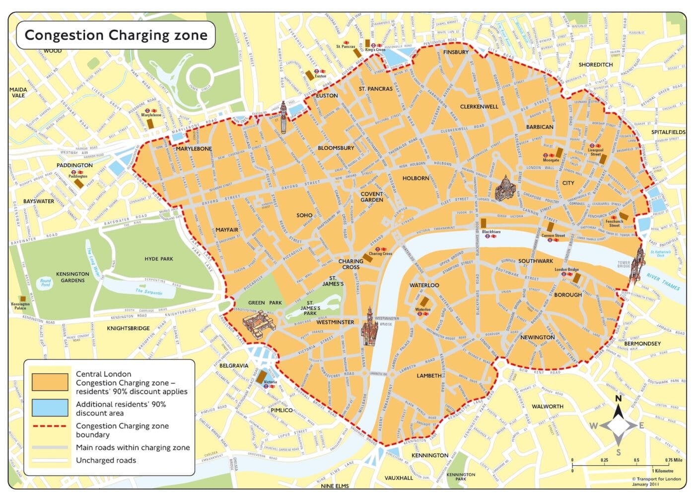 london innenstadtmaut congestion charge karte london innenstadtmaut congestion charge karte