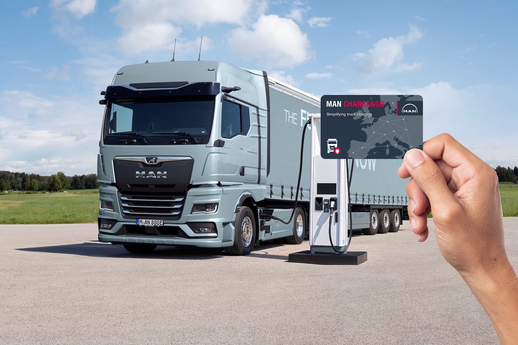 Neuer E-Lkw-Ladeservice MAN Charge&Go gestartet