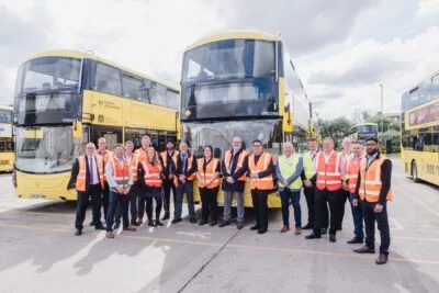 Bee network manchester einweihung volvo bzl mcv double deck