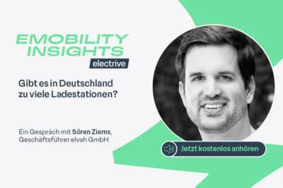 Electrive podcast emobility insights beitragsbild soeren ziems elvah 1200x800px