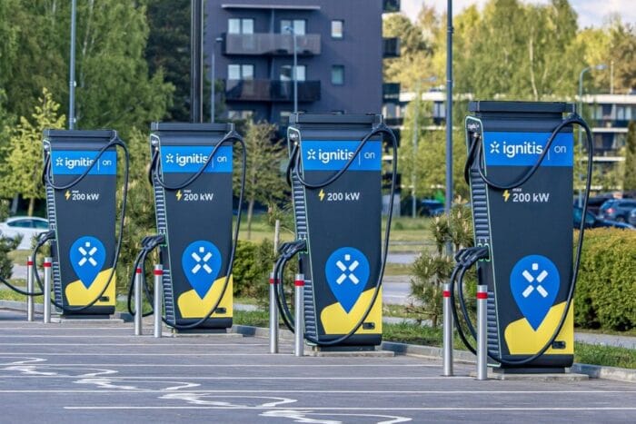 Ignitis on ladestation charging station litauen lithuania
